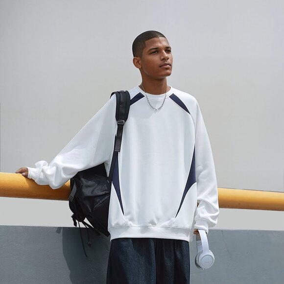 Oversized Sweatshirt with Contrast Detail